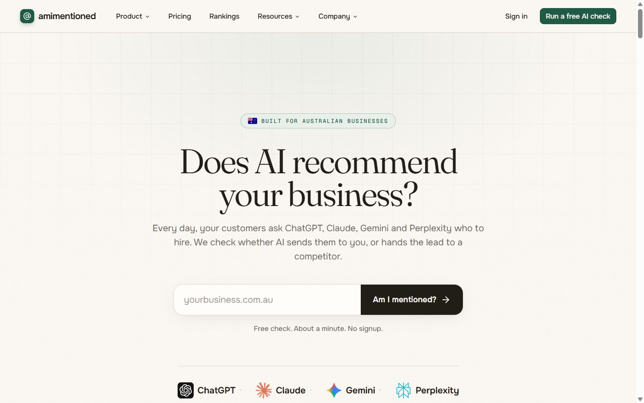 amimentioned homepage